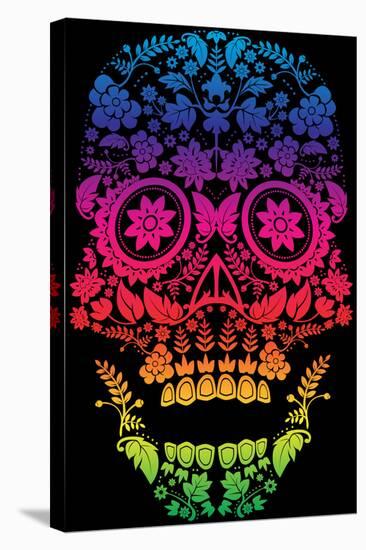 Day of the Dead Sugar Skull Design-lineartestpilot-Stretched Canvas