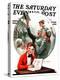 "Daydreams of Baseball," Saturday Evening Post Cover, May 9, 1925-Robert Robinson-Premier Image Canvas