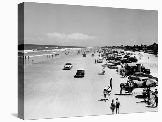 Daytona Beach Is 23-Mile-Long and 600 Feet Wide-null-Stretched Canvas