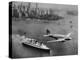 DC-3, SS Normandie, New York, 1938-Clyde Sunderland-Stretched Canvas