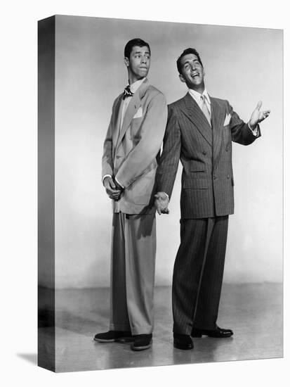 Dean Martin and Jerry Lewis, c. 1955 (b/w photo)-null-Stretched Canvas