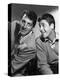 DEAN MARTIN AND JERRY LEWIS in the 50's, 1953: American comic team Dean Martin (L) and Jerry Lewis-null-Stretched Canvas