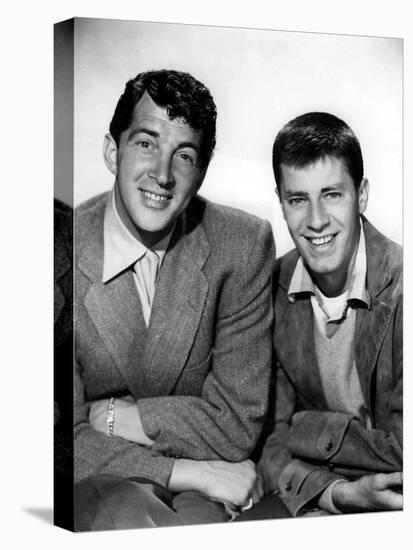 DEAN MARTIN AND JERRY LEWIS in the 50's (b/w photo)-null-Stretched Canvas