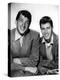 DEAN MARTIN AND JERRY LEWIS in the 50's (b/w photo)-null-Stretched Canvas