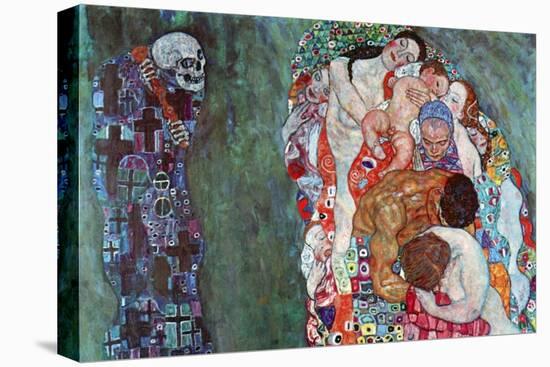 Death and Life-Gustav Klimt-Stretched Canvas