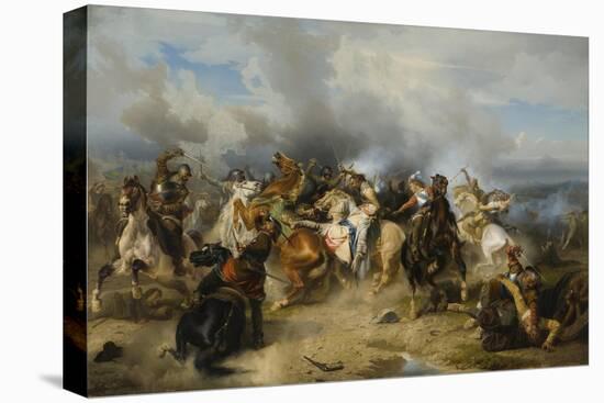 Death of King Gustav II Adolf of Sweden at the Battle of Lützen, 1855-Carl Wahlbom-Premier Image Canvas