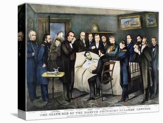 Death of Lincoln, 1865-Currier & Ives-Premier Image Canvas