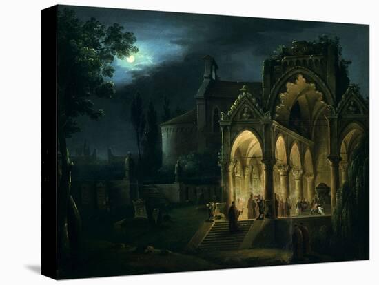 Death of Romeo and Juliet in Moonlit Landscape-Lorenzo Scarabellotto-Premier Image Canvas