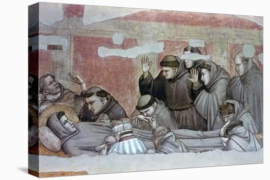 Death of St Francis and Inspection of Stigmata, C1320-Giotto-Premier Image Canvas