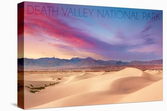 Death Valley National Park - Mesquite Dunes-Lantern Press-Stretched Canvas