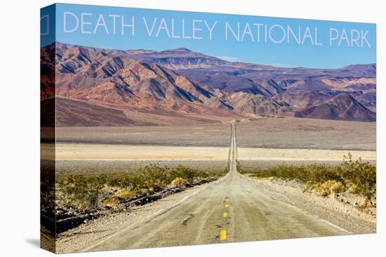 Death Valley National Park - Road-Lantern Press-Stretched Canvas