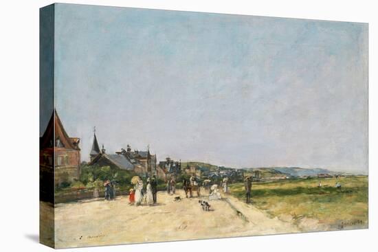 Deauville, the Terrace, 1882 (Oil on Canvas)-Eugene Louis Boudin-Premier Image Canvas
