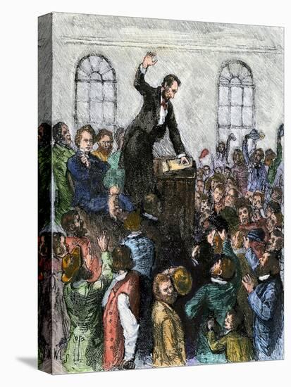 Debate Between Abraham Lincoln and Stephen Douglas, Campaigning for Office of US Senator, Illinois-null-Premier Image Canvas