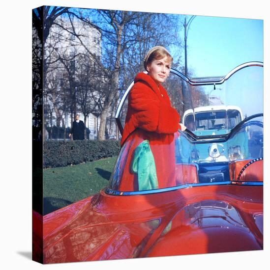 Debbie Reynolds in a Lincoln Futura Car in a Scene of 'It Started with a Kiss', 1959-Loomis Dean-Premier Image Canvas