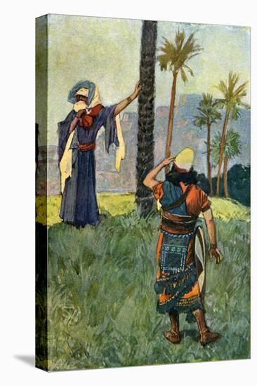 Deborah beneath the palm tree by J James Tissot - Bible-James Jacques Joseph Tissot-Premier Image Canvas