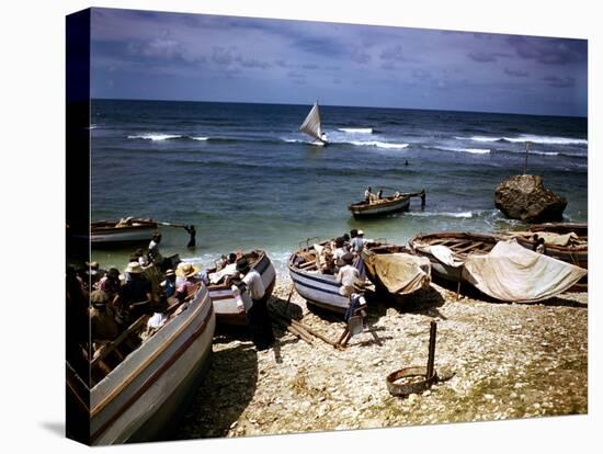 December 1946: a Fishing Fleet at Bathsheba, Barbados-Eliot Elisofon-Premier Image Canvas