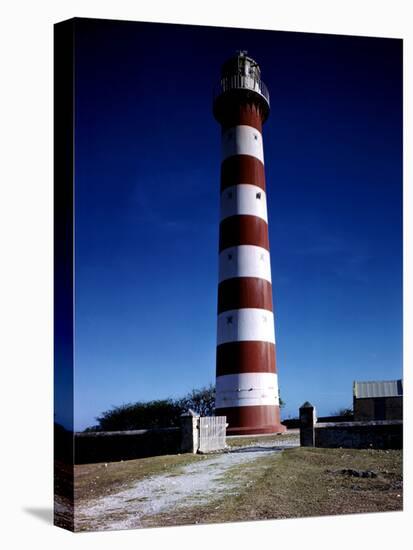 December 1946: Red and White Lighthouse in Barbados-Eliot Elisofon-Premier Image Canvas