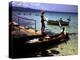 December 1946: Woman and Fishermen at Doctor's Cave Beach in Montego Bay, Jamaica-Eliot Elisofon-Premier Image Canvas