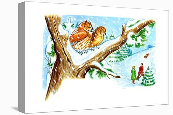 December Owls - Jack & Jill-Patricia Lynn-Premier Image Canvas