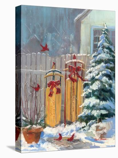 December Sleds-Carol Rowan-Stretched Canvas