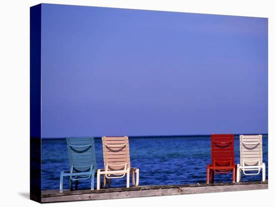 Deck Chairs, Ambergris Caye, Belize-Michael DeFreitas-Premier Image Canvas