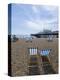 Deck Chairs and Pier, Brighton Beach, Brighton, Sussex, England, United Kingdom-Ethel Davies-Premier Image Canvas