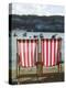 Deckchairs, the Symbol of British Tourism, on the Quayside of St Ives, Cornwall-Julian Love-Premier Image Canvas