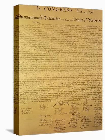 Declaration of Independence of the 13 United States of America of 1776, 1823 (Copper Engraving)-null-Premier Image Canvas