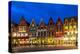 Decorated and Illuminated Market Square in Bruges, Belgium-NejroN Photo-Premier Image Canvas