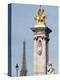 Decorated Pillar of Alexandre Iii Bridge and the Eiffel Tower, Paris, France, Europe-Richard Nebesky-Premier Image Canvas