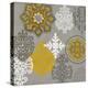 Decorative Ornaments In Gold I-Ellie Roberts-Stretched Canvas