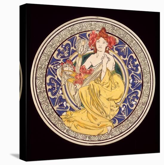 Decorative Plate with the Symbol of the Paris International Exhibition, 1897-Alphonse Mucha-Premier Image Canvas