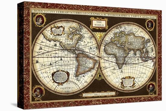 Decorative World Map-Vision Studio-Stretched Canvas