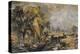 Dedham Lock, C.1819 (Oil on Paper Laid on Canvas)-John Constable-Premier Image Canvas