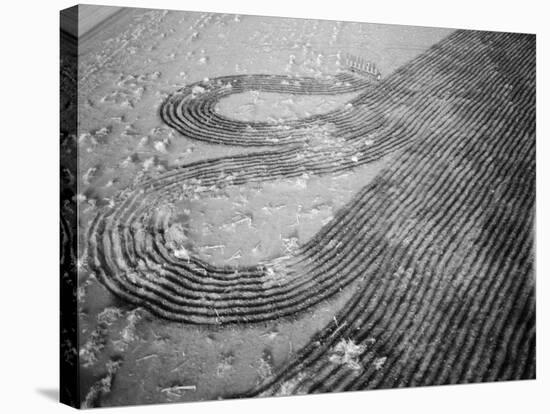 Deep Furrows Made to Prevent Drifting of Dirt on Farmland after Dust Storm in Dustbowl Area-Margaret Bourke-White-Premier Image Canvas