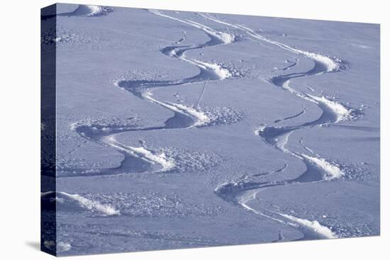 Deep Powder Snow, Ski Traces, Tyrol, Austria-Norbert Eisele-Hein-Premier Image Canvas