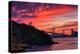 Deep Red Sunset at Treasure Island, San Francisco Bay Bridge-Vincent James-Premier Image Canvas