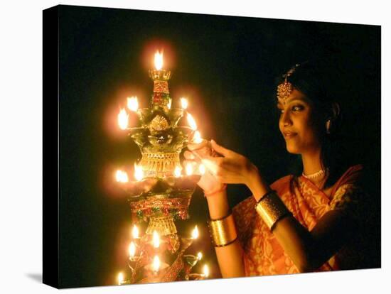 Deepawali Lamps-null-Premier Image Canvas