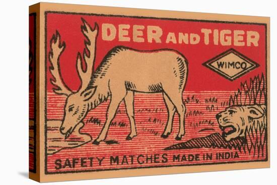 Deer And Tiger Safety Matches-null-Stretched Canvas