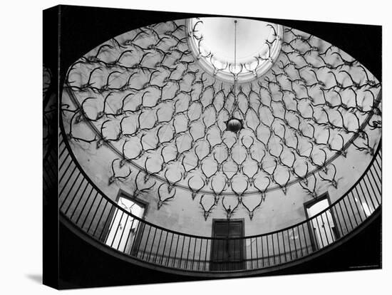 Deer Antlers Hanging in Domed Ceiling of Gordon Castle-William Sumits-Premier Image Canvas