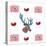 Deer, Hearts, Love & Edelweiss-Markus Bleichner-Stretched Canvas