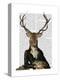 Deer in Chair-Fab Funky-Stretched Canvas