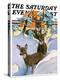 "Deer in Snow," Saturday Evening Post Cover, February 7, 1931-Paul Bransom-Premier Image Canvas