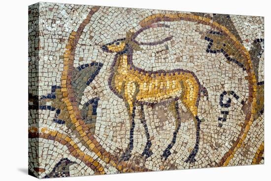 Deer mosaic, New House Of Hunt, Bulla Regia Archaeological Site, Tunisia-Nico Tondini-Premier Image Canvas