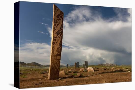 Deer stones with inscriptions, 1000 BC, Mongolia.-Tom Norring-Premier Image Canvas