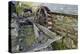 Defunct Undershot Waterwheel on Old Mill Ruin on Welsh Hillside-null-Premier Image Canvas