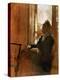 Degas:Woman At Window-Edgar Degas-Premier Image Canvas