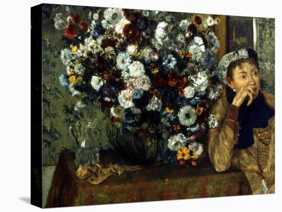 Degas: Woman & Flowers-Edgar Degas-Premier Image Canvas