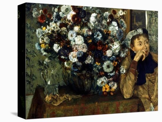 Degas: Woman & Flowers-Edgar Degas-Premier Image Canvas