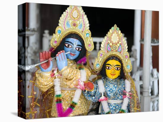 Deities Sri Krishna and Sri Radhika (Radha) in the Lalji Temple, Kalna, West Bengal, India, Asia-Annie Owen-Premier Image Canvas